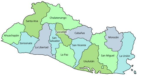 Departments of El Salvador
